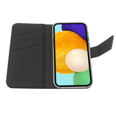 WALLY - Custodia a libro in pelle sintetica con chiusura flap magnetico, slot per carte e funzione stand colore nero compatibile con Samsung Galaxy A04s/ Galaxy A13 5G