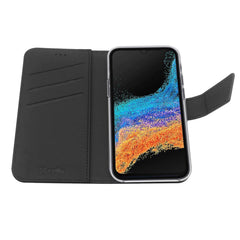 WALLY - Custodia a libro in pelle sintetica con chiusura flap magnetico, slot per carte e funzione stand Samsung Galaxy Xcover 6 Pro/ Galaxy Xcover 6 Pro Enterprise Edition