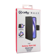 WALLY - Custodia a libro in pelle sintetica con chiusura flap magnetico, slot per carte e funzione stand compatibile con Samsung Galaxy A54 5G/ Galaxy A54 5G Enterprise Edition
