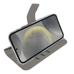 WALLY - Custodia a libro in pelle sintetica con chiusura flap magnetico, slot per carte e funzione stand compatibile con Samsung Galaxy S24 5G/ Galaxy S24 5G Enterprise Edition