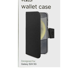 WALLY - Custodia a libro in pelle sintetica con chiusura flap magnetico, slot per carte e funzione stand compatibile con Samsung Galaxy S24 5G/ Galaxy S24 5G Enterprise Edition