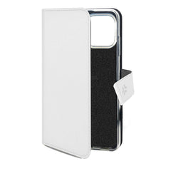 WALLY - Custodia a libro in pelle sintetica con chiusura flap magnetico, slot per carte e funzione stand colore bianco compatibile con Apple iPhone 16 Pro [IPHONE 16 CASES]