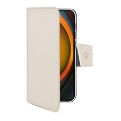 WALLY - Custodia a libro in pelle sintetica con chiusura flap magnetico, slot per carte e funzione stand colore sabbia compatibile con Apple iPhone 16 Pro Max [IPHONE 16 CASES]