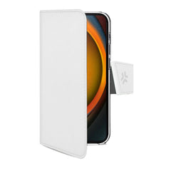 WALLY - Custodia a libro in pelle sintetica con chiusura flap magnetico, slot per carte e funzione stand colore bianco compatibile con Apple iPhone 16 Pro Max [IPHONE 16 CASES]