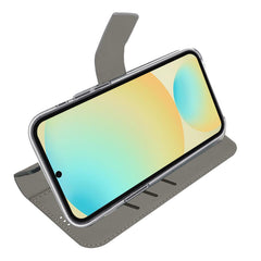 WALLY - Custodia a libro in pelle sintetica con chiusura flap magnetico, slot per carte e funzione stand compatibile con Samsung Galaxy S24 FE/ Galaxy S24 FE Enterprise Edition