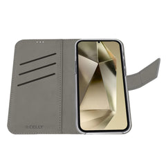 WALLY - Custodia a libro in pelle sintetica con chiusura flap magnetico, slot per carte e funzione stand per Samsung Galaxy S25 Ultra 5G/ Galaxy S25 Ultra 5G Enterprise Edition