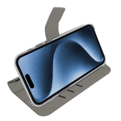 WALLY - Custodia a libro in pelle sintetica con chiusura flap magnetico, slot per carte e funzione stand colore nero compatibile con Apple iPhone 17 Pro [IPHONE 17 CASES]