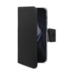WALLY - Custodia a libro in pelle sintetica con chiusura flap magnetico, slot per carte e funzione stand colore nero compatibile con Xiaomi 15T