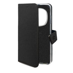 WALLY - Custodia a libro in pelle sintetica con chiusura flap magnetico, slot per carte e funzione stand colore nero compatibile con Redmi Note 15 5G/ Redmi Note 15 4G/ Poco M8 5G