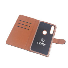 WALLY - Custodia a libro in pelle sintetica con chiusura flap magnetico, slot per carte e funzione stand colore nero compatibile con Honor 8X Max