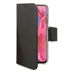 WALLY - Custodia a libro in pelle sintetica con chiusura flap magnetico, slot per carte e funzione stand colore nero compatibile con Oppo A74 5G/  A93 5G/  A54 4G/ A54 5G