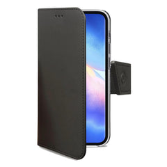 WALLY - Custodia a libro in pelle sintetica con chiusura flap magnetico, slot per carte e funzione stand colore nero compatibile con Oppo Find X3 Neo 5G/ Reno 5 Pro+ 5G