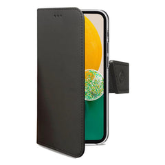 WALLY - Custodia a libro in pelle sintetica con chiusura flap magnetico, slot per carte e funzione stand colore nero compatibile con Samsung Galaxy A13 5G/ Galaxy A04s