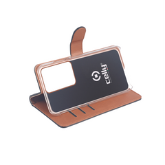 WALLY - Custodia a libro in pelle sintetica con chiusura flap magnetico, slot per carte e funzione stand colore nero compatibile con Samsung Galaxy S20 Ultra