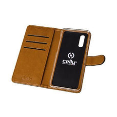 WALLY - Custodia a libro in pelle sintetica con chiusura flap magnetico, slot per carte e funzione stand colore nero compatibile con Apple iPhone Xs Max