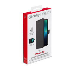 WALLYMAG - Custodia a libro in pelle sintetica compatibile con la tecnologia Magsafe per Apple iPhone 13