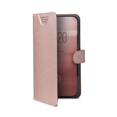 WALLY ONE - Custodia universale a libro colore nero con fissaggio e sistema rotazione 360° compatibile con tutti gli smartphone da 4.5" a 5.0" dimensione display