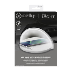 WLLIGHTCIRCLE - Lampada LED con caricabatteria wireless integrato, potenza massima 15 Watt, tre tonalità di luce, braccio circolare regolabile fino a 180°