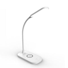 WLLIGHTLAMP - Lampada LED con caricabatteria wireless integrato, potenza massima 10 Watt, tre tonalità di luce, braccio flessibile
