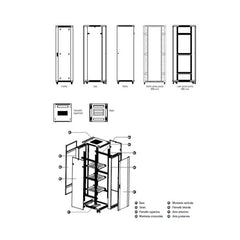 WPN-RNA-27808BS RACK IP20 RNA 27U 800X800 NERO SMONTATO