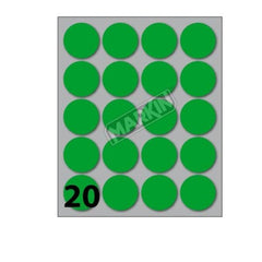CF200 ETICHETTE ROTONDE 27MM BIA