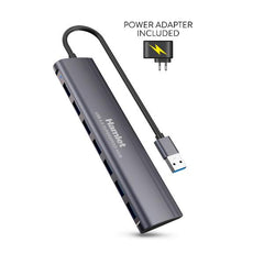 XHUB-07A3P HUB USB 3.0  7 PORTE ALLUMINIO CON ALIMENTATORE