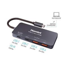 XHUB-432C-10G-Y  HUB 4 porte USB-C 10 Gbps 2xUSB-A  2xUSB-C + PD 100W