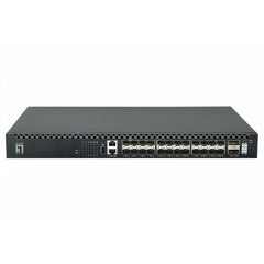 LEVELONE XQS-3126 - SWITCH 26-PORTE IN FIBRA TOR L3 MANAGED, 24x 1/10GbE SFP+, 2x 40/100GbE QSFP28, alimentatore ridondante hot-swap
