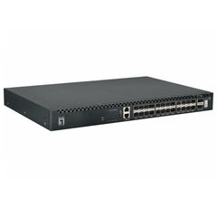 LEVELONE XQS-3126 - SWITCH 26-PORTE IN FIBRA TOR L3 MANAGED, 24x 1/10GbE SFP+, 2x 40/100GbE QSFP28, alimentatore ridondante hot-swap