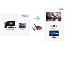 Cavo Adattatore USB 3.1 Type-C to DVI M 4K 2K 200 cm