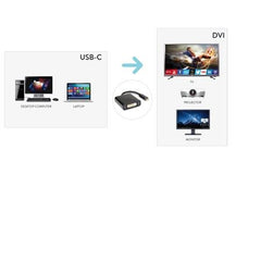 Adattatore Video USB 3.1 Type-C to DVI F 4K