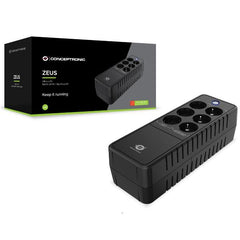 UPS per ufficio da 650VA 360W, batteria e protezione da sovratensione Schuko x 3, protezione da sovratensione Schuko x 3, ingresso/uscita RJ45